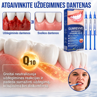 Rekomenduojamas odontologų 👨‍⚕️🦷🛡️ Vitalisys® GumRevive – regeneruojantis dantenų gelis 🐟❤️