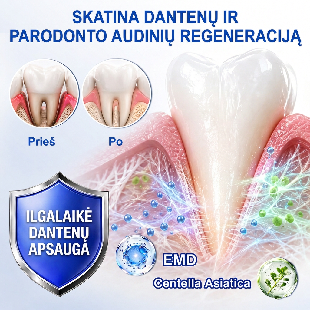 Rekomenduojamas odontologų 👨‍⚕️🦷🛡️ Vitalisys® GumRevive – regeneruojantis dantenų gelis 🐟❤️