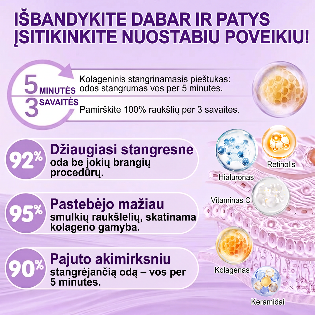 Ekspertų rekomenduojama🥦 |🌥️Vitalisys® PDRN“daugiapeptidis masažuojamasis kūno kremas – Anti-senėjimo, drėkinamasis,stangrinamasis,odą regeneruojantis,sulyginantis,spuogų ir dėmių šalinimo,karpų ir apgamų šalinimo, psoriazės palengvinimo priemonė.👒