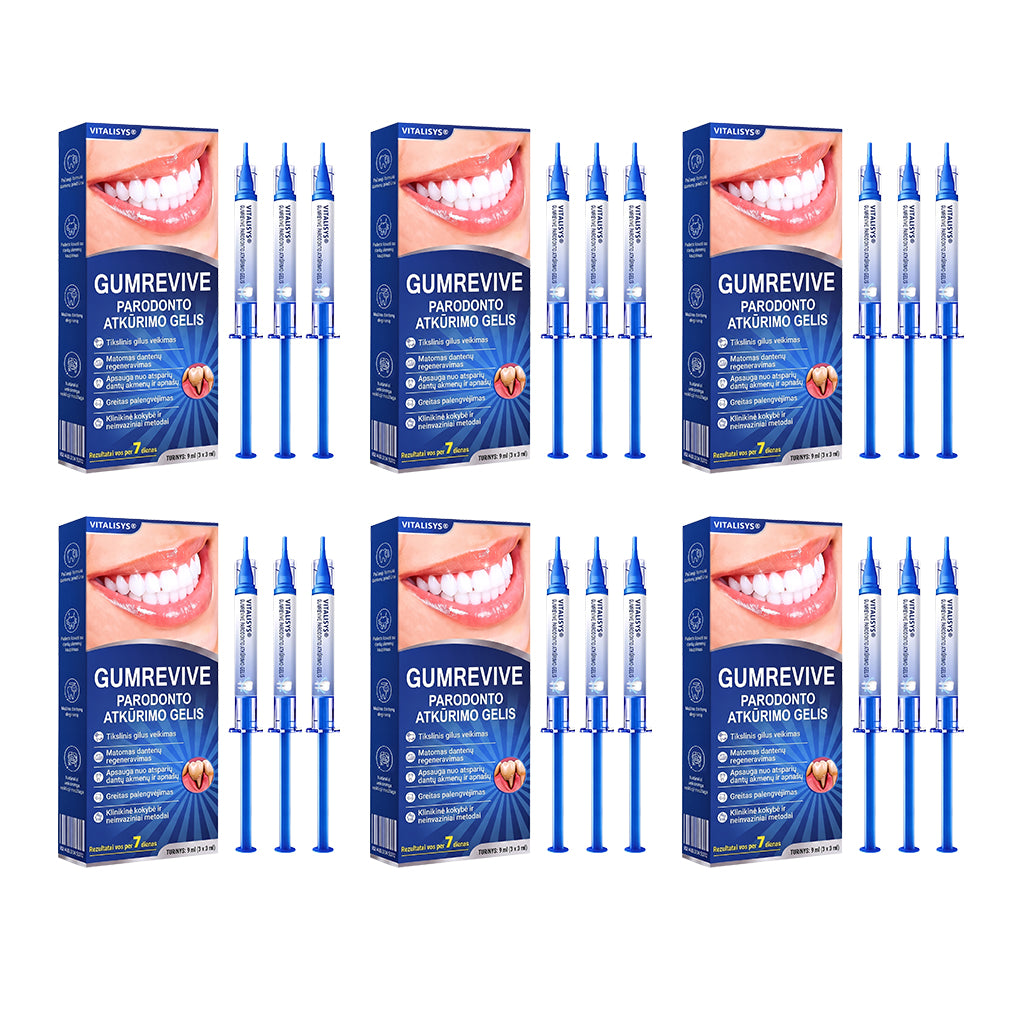 Rekomenduojamas odontologų 👨‍⚕️🦷🛡️ Vitalisys® GumRevive – regeneruojantis dantenų gelis 🐟❤️